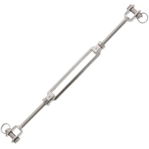 five sixteenth inch stainless steel jaw x jaw turnbuckle alt