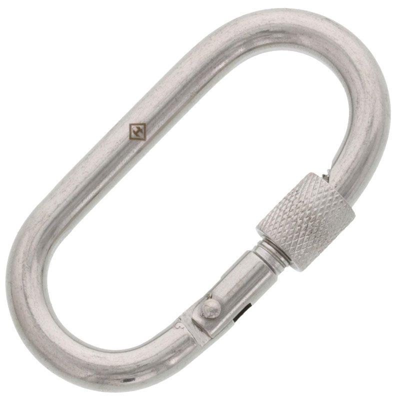 5/16" Stainless Steel Straight Spring Hook with Safety Nut#Size_5/16"