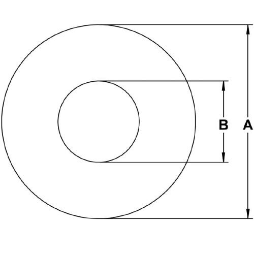 five sixteenths inch stainless flat washer specification diagram