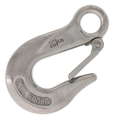 5/16" Type 316 Stainless Steel Slip Hooks with Eye#Size_5/16"