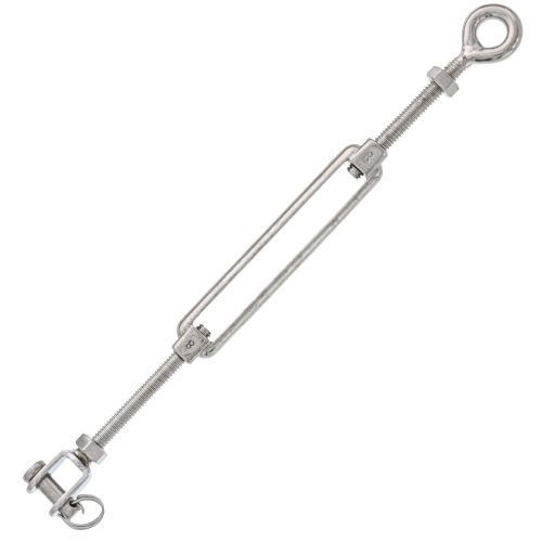 five sixteenths inch stainless steel turnbuckle jaw x eye alt