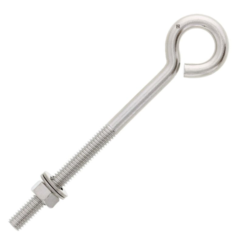 5/16" x 4" Stainless Steel Plain Eye Bolt#Size_5/16" x 4"