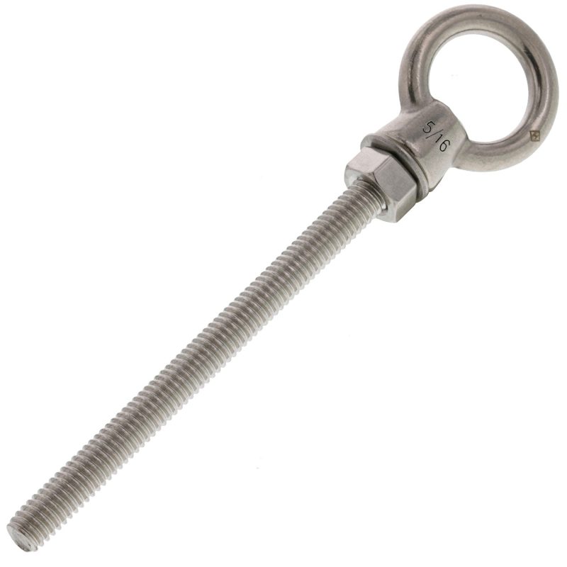 5/16" x 4" Stainless Steel Shoulder Eye Bolt#Size_5/16" x 4"