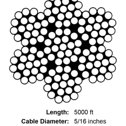 five sixteenths x 5000 foot galvanized cable specification diagram