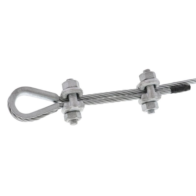 galvanized drop forged double saddle clip wire rope assembly