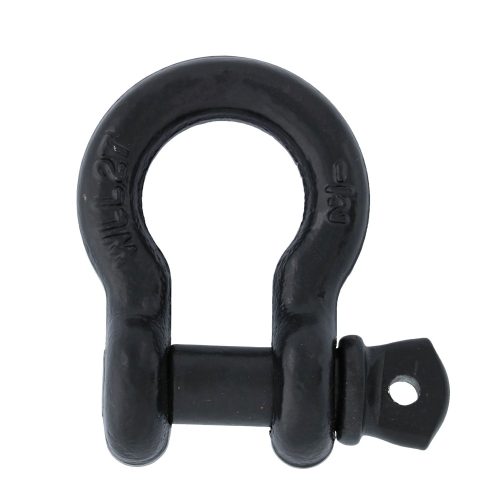 3/8 in., 1 ton, Black Powder Coated Galvanized Screw Pin Anchor Shackle#Size_3/8"