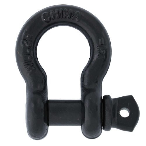 1/2 in., 2 ton, Black Powder Coated Galvanized Screw Pin Anchor Shackle#Size_1/2"