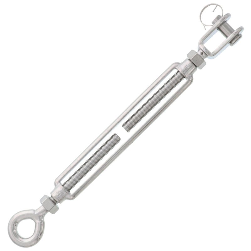 1/2" x 6-5/8" Stainless Steel Jaw x Eye Turnbuckle#Size_1/2" x 8"