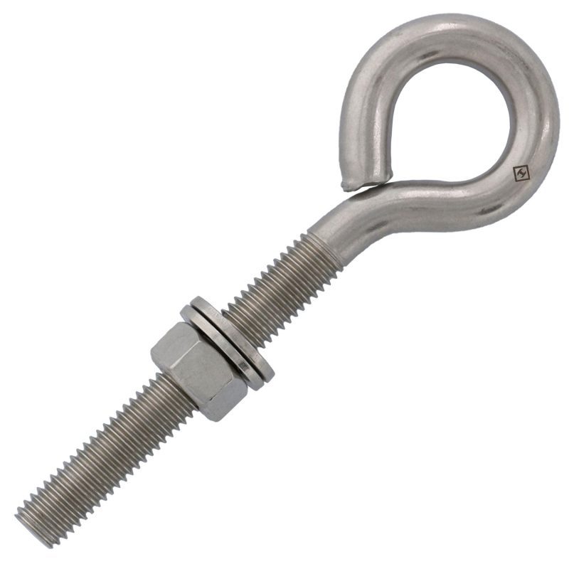 1/2" x 4" Stainless Steel Plain Eye Bolt#Size_1/2" x 4"