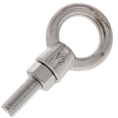 half inch x one and one half inch stainless shoulder eye bolt