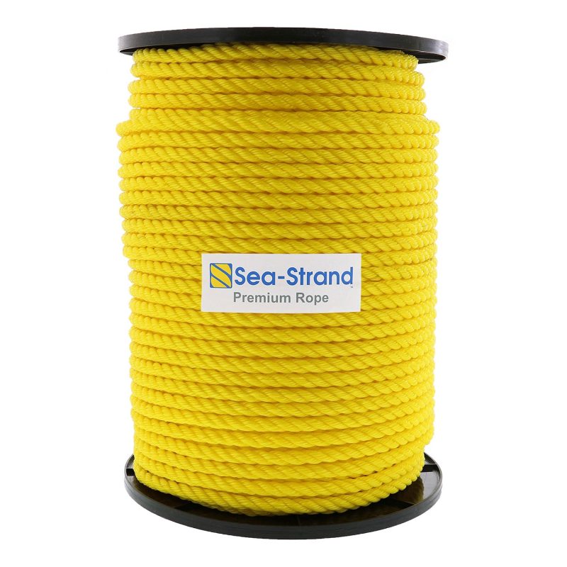 1/2" x 600' Reel, Yellow, 3-Strand Polypropylene Rope#Size_1/2" x 600'