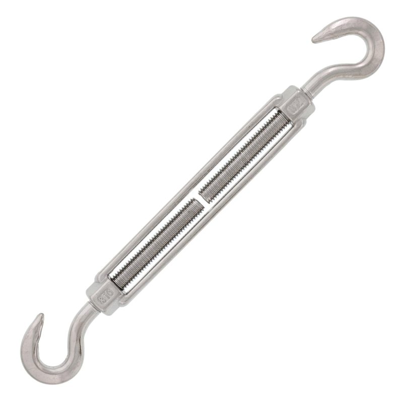 1/2" x 6" Stainless Steel Hook x Hook Turnbuckle#Size_1/2" x 6"