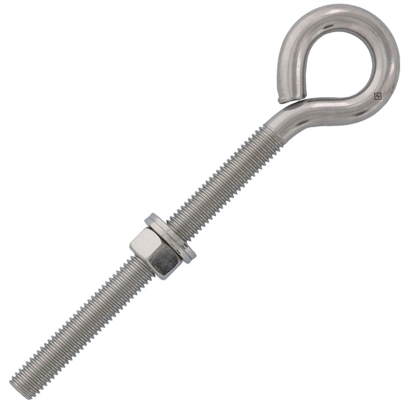 1/2" x 6" Stainless Steel Plain Eye Bolt#Size_1/2" x 6"