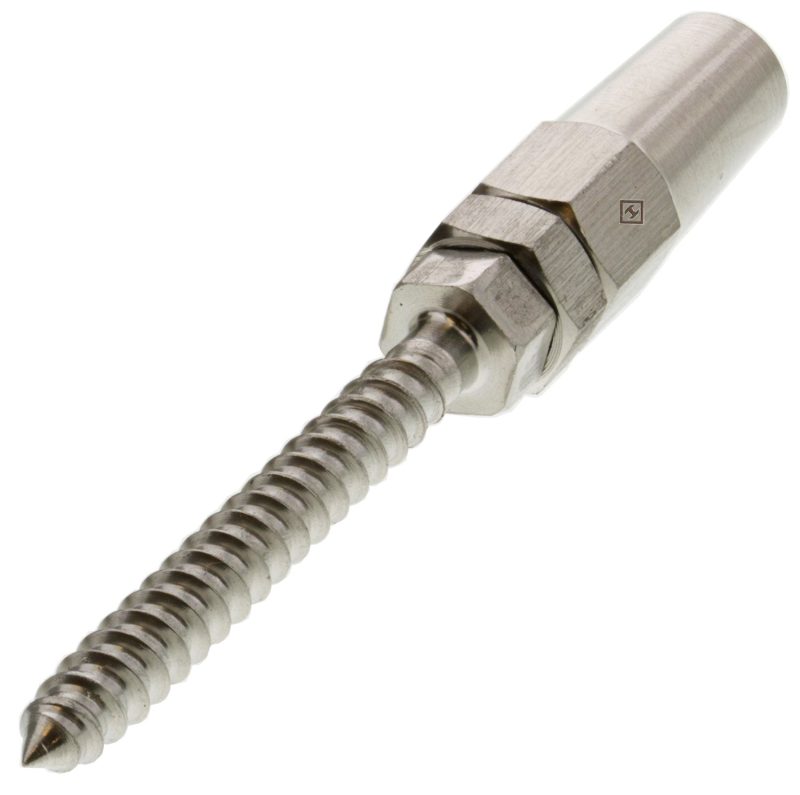 one eighth inch stainless steel swageless lag stud 1 8