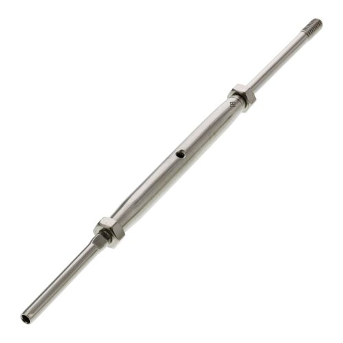 1/4" x 3-1/4" S.S., Left Hand Threaded x Hand Swage Turnbuckle for 1/8" Cable#Size_1/8"