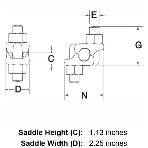 one inch hot dip galvanized double saddle clip specification diagram 4f56a2dc 93ad 4c6d 9b1b ad9cab7ac73d