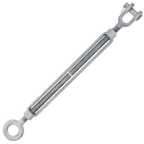 1" x 18" Chicago Hardware Hot Dip Galvanized Jaw x Eye Turnbuckle#Size_1" x 18"