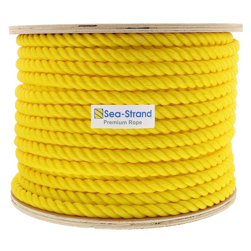 1" x 300' Reel, Yellow, 3-Strand Polypropylene Rope#Size_1" x 300'