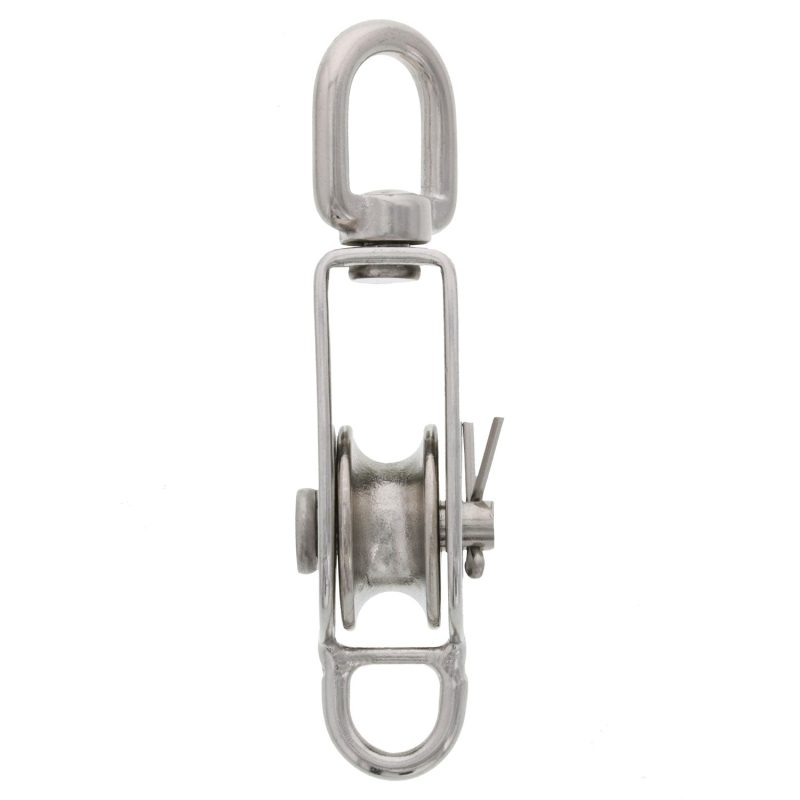 one quarter inch stainless steel block swivel eye loop alt