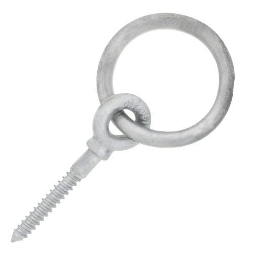 1/4" x 2" Chicago Hardware Drop Forged Hot Dip Galvanized Lag Ring Eye Bolt#Size_1/4" x 2"