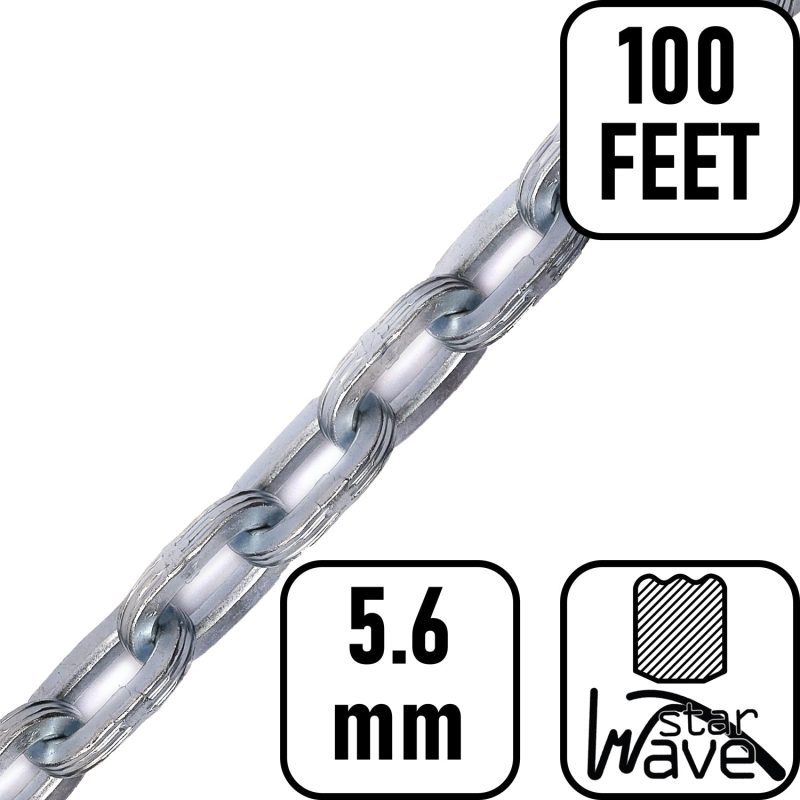 pewag replacement chain 100ft 5 6mm starwave link