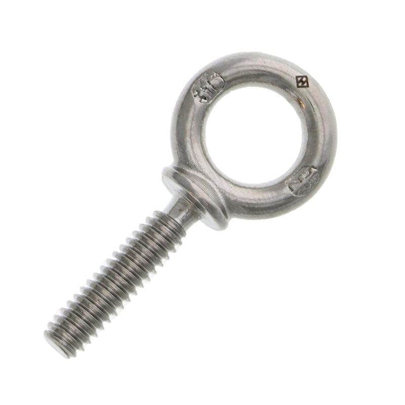 1/4" x 1" Stainless Steel Machinery Eye Bolt#Size_1/4" x 1"