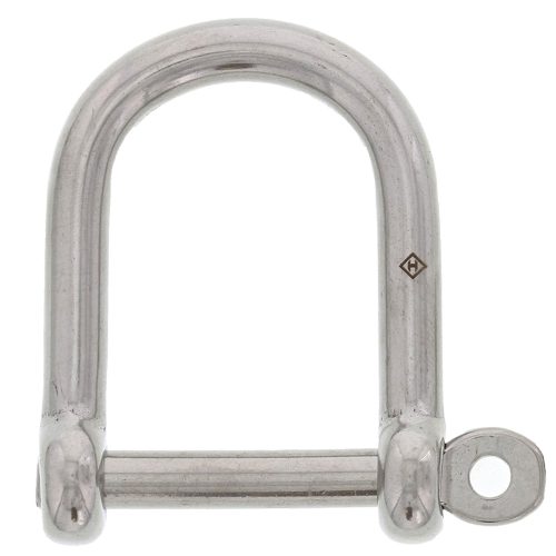 1/4" Stainless Steel Screw Pin Wide D Shackle#Size_1/4"