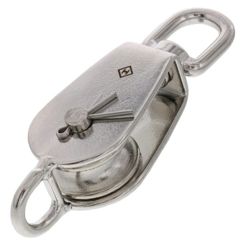 5/16" Rope x 1-1/4" Sheave Stainless Steel  Swivel Eye Block with Bottom Loop#Size_5/16"