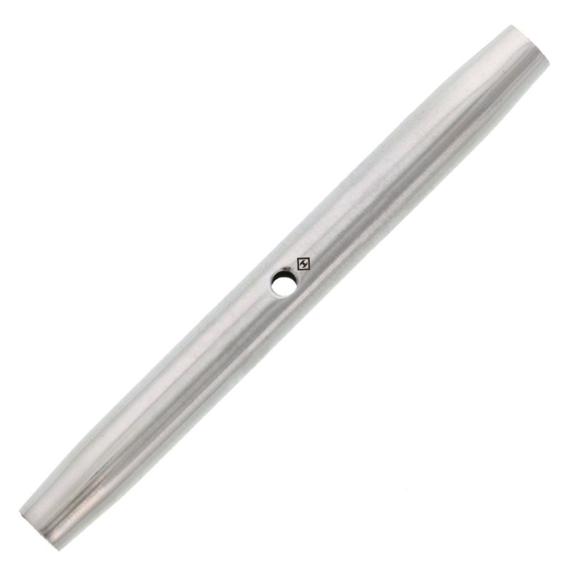 1/4" x 3-3/4" Stainless Steel Pipe Style Turnbuckle Body#Size_1/4" x 3-3/4"