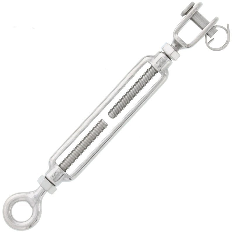 1/4" x 2-3/4" Stainless Steel Jaw x Eye Turnbuckle#Size_1/4" x 3-1/2"