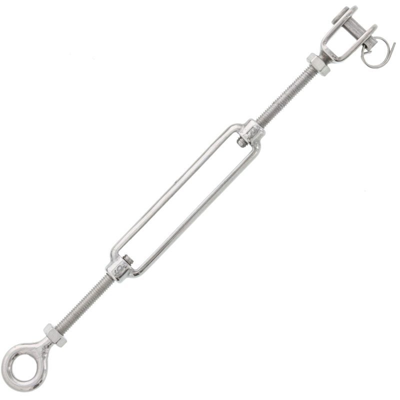 quarter inch stainless steel turnbuckle jaw x eye alt