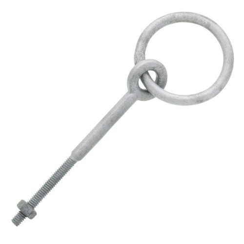 1/4" x 4" Chicago Hardware Drop Forged Hot Dip Galvanized Regular Ring Eye Bolt#Size_1/4" x 4"