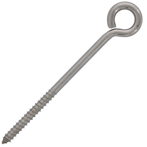 1/4" x 4" Stainless Steel Lag Eye Bolt#Size_1/4" x 4"