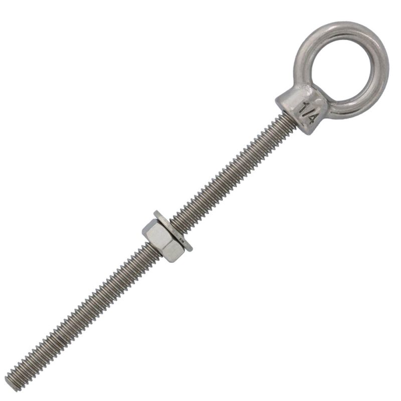 1/4" x 4" Stainless Steel Shoulder Eye Bolt#Size_1/4" x 4"