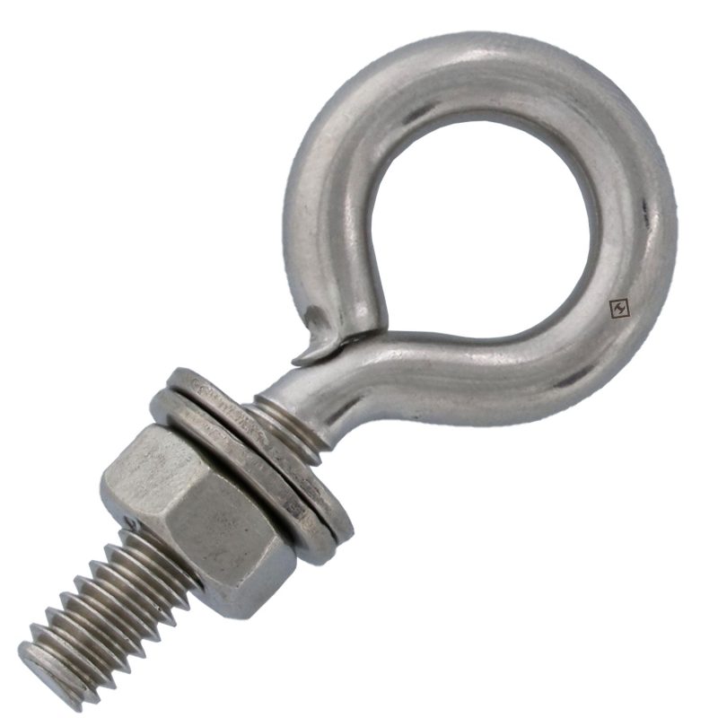 1/4" x 1" Stainless Steel Plain Eye Bolt#Size_1/4" x 1"