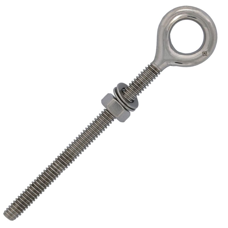 1/4" x 3-1/4" Stainless Steel Welded Eye Bolt#Size_1/4" x 3-3/16"