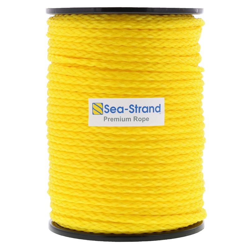 1/4" x 300' Reel, Yellow, Hollow Braid Polypropylene Rope#Size_1/4" x 300'