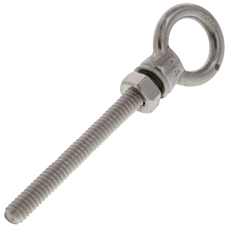 1/4" x 2" Stainless Steel Shoulder Eye Bolt#Size_1/4" x 2"