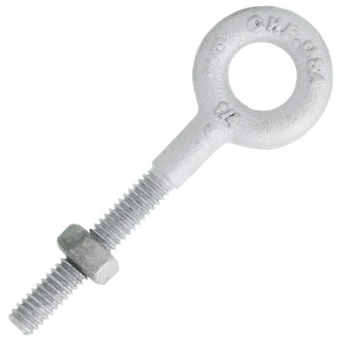 1/4" x 2" Chicago Hardware Drop Forged Hot Dip Galvanized Regular Eye Bolt#Size_1/4" x 2"