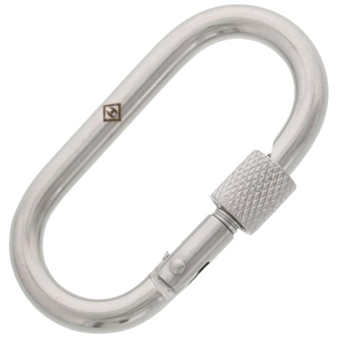 1/4" Stainless Steel Straight Spring Hook with Safety Nut#Size_1/4"