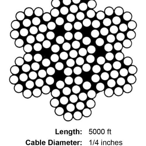 quarter x 5000 foot galvanized cable specification diagram