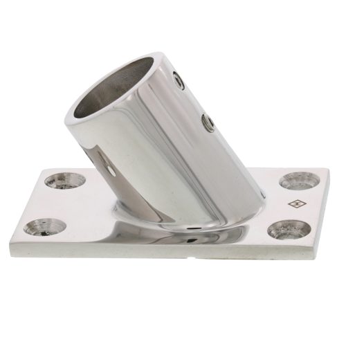 1" Tubing, 60 Degree Stainless Steel Rectangular Concave Base#Size_1"