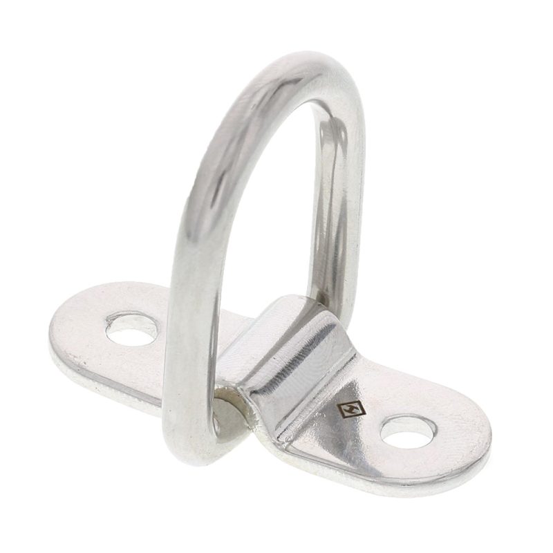 1/4" Stainless Steel D Ring with Clip#Size_1/4"