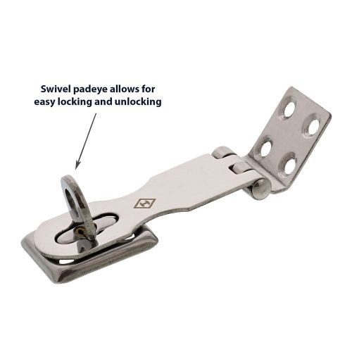 stainless steel hinge hasp style 1239 swivel padeye graphic