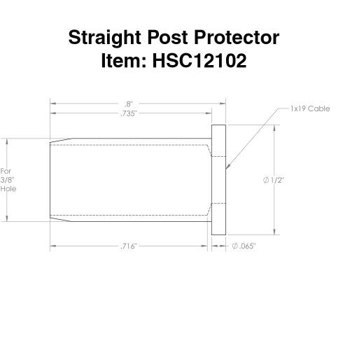 straight post protector specs