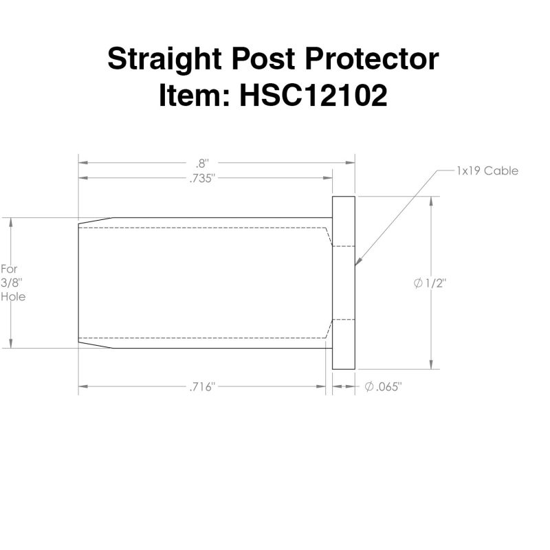 straight post protector specs