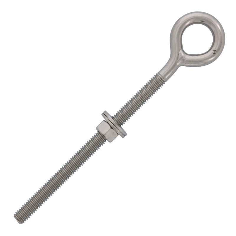 3/8" X 6" Stainless Steel Welded Eye Bolt#Size_3/8" X 6"