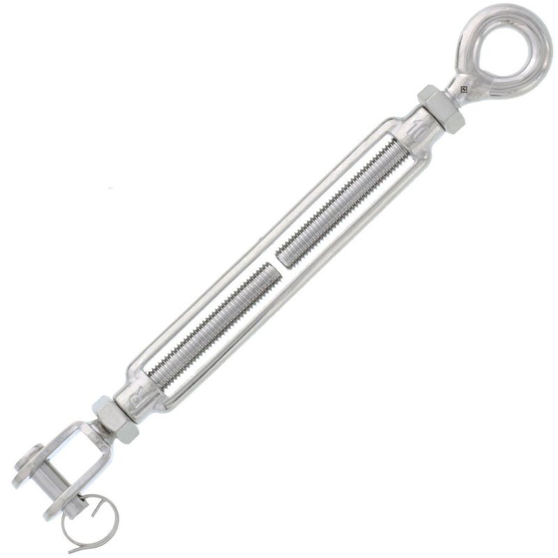 3/8" x 4-7/8" Stainless Steel Jaw x Eye Turnbuckle#Size_3/8" x 6"