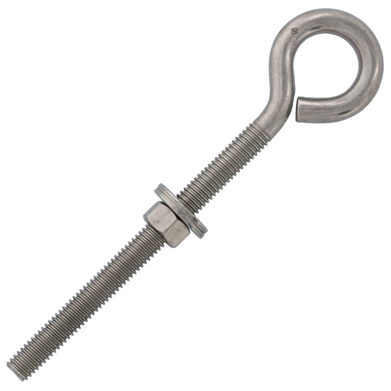 3/8" x 5" Stainless Steel Plain Eye Bolt#Size_3/8" x 5"