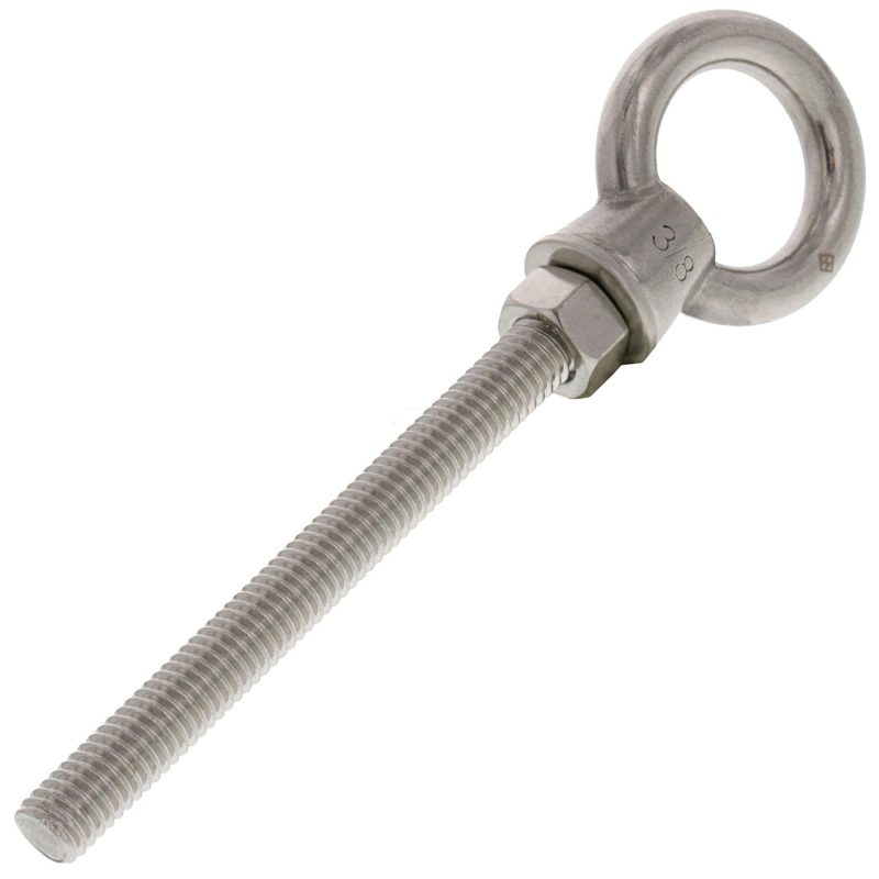 3/8" x 4" Stainless Steel Shoulder Eye Bolt#Size_3/8" x 4"